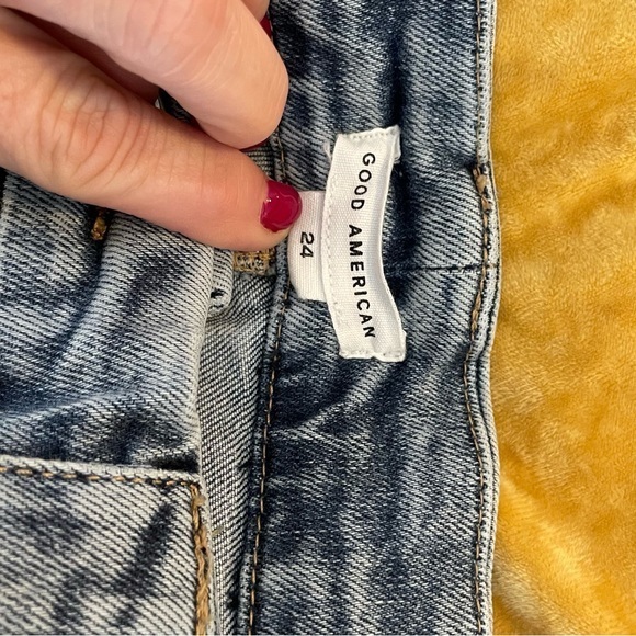 Good American Jeans Relaxed Fit Straight Leg Flared Leg Size‎ 24 - Picture 3 of 9